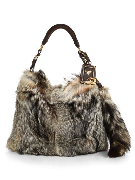 prada fur bag